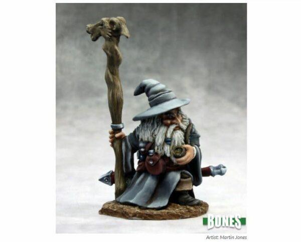 Classic Bones: Kael Stonekindle, Wizard with Staff - Dwarf Male