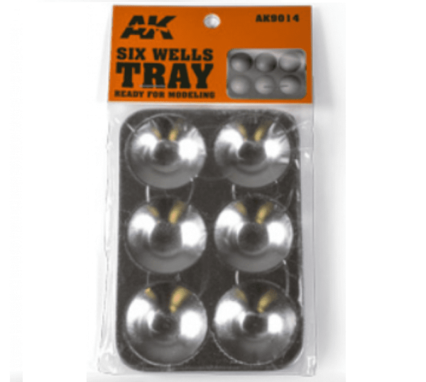 AK-Interactive: Metal Paint Tray with Six Wells