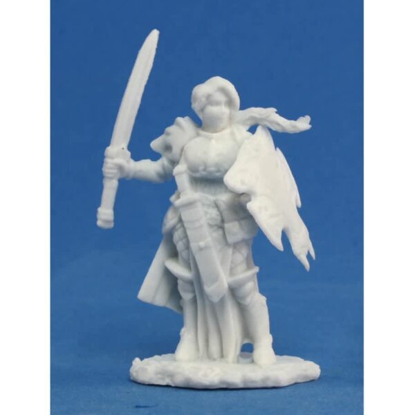 Classic Bones: Paladin with Sword and Shield - Trista the White Wolf, Human Female
