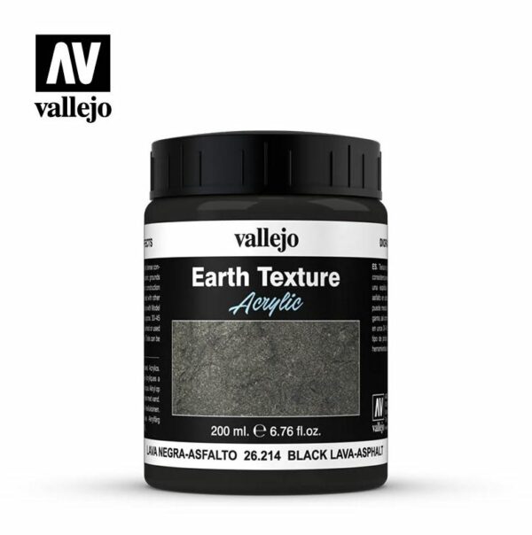 Vallejo: Earth Texture (200ml) - Black Lava-Asphalt