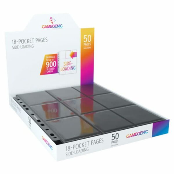 GameGenic: 9 Pocket Page - Sideloading, Clear with Black Divider