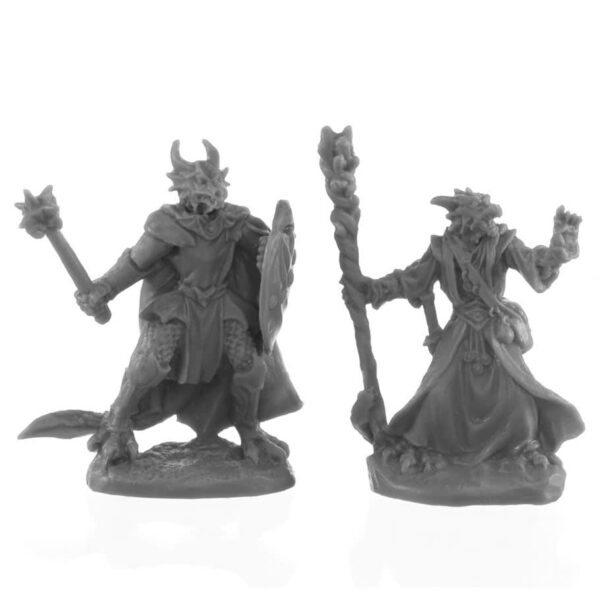 Black Bones: Dragonfolk (Dragonborn) Wizard and Cleric