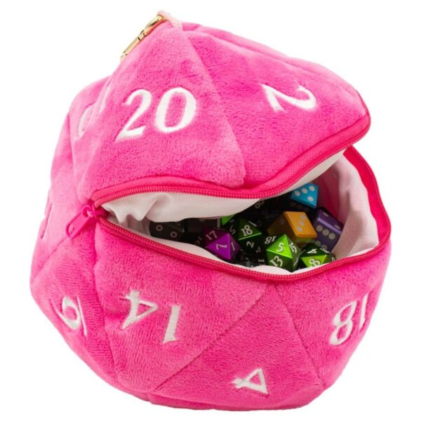 Ultra Pro: Dice Bag - D20 Plush, Pink (Dice not included)