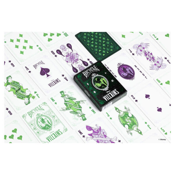 Bicycle: Deck of Playing Cards - Disney Villains, Green or Purple - Image 2