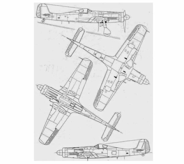 DavCo: 1/300th Scale - P406, Germany, Focke Wulf FW190D Dora