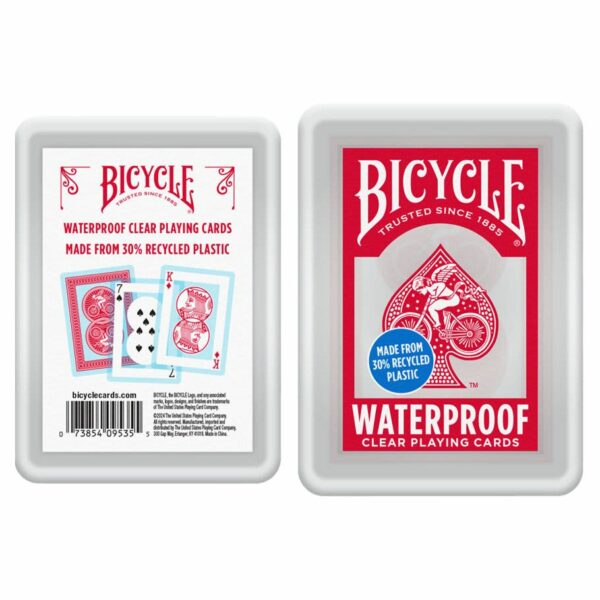 Bicycle: Deck of Playing Cards - Clear Waterproof, Red