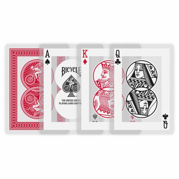 Bicycle: Deck of Playing Cards - Clear Waterproof, Red - Image 2
