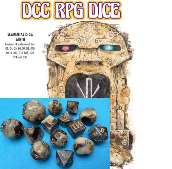 DCC RPG: 16mm Opaque Poly Dice Set (14) - Earth