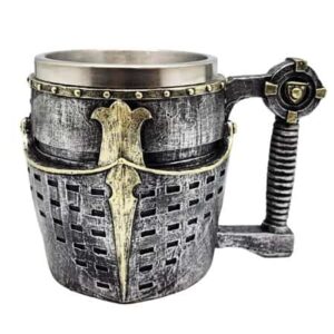 Mug with Stainless Steel Insert: The Knight Tankard (5.5" Tall)